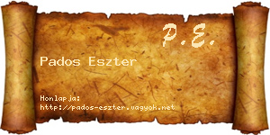 Pados Eszter névjegykártya