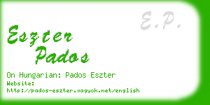 eszter pados business card